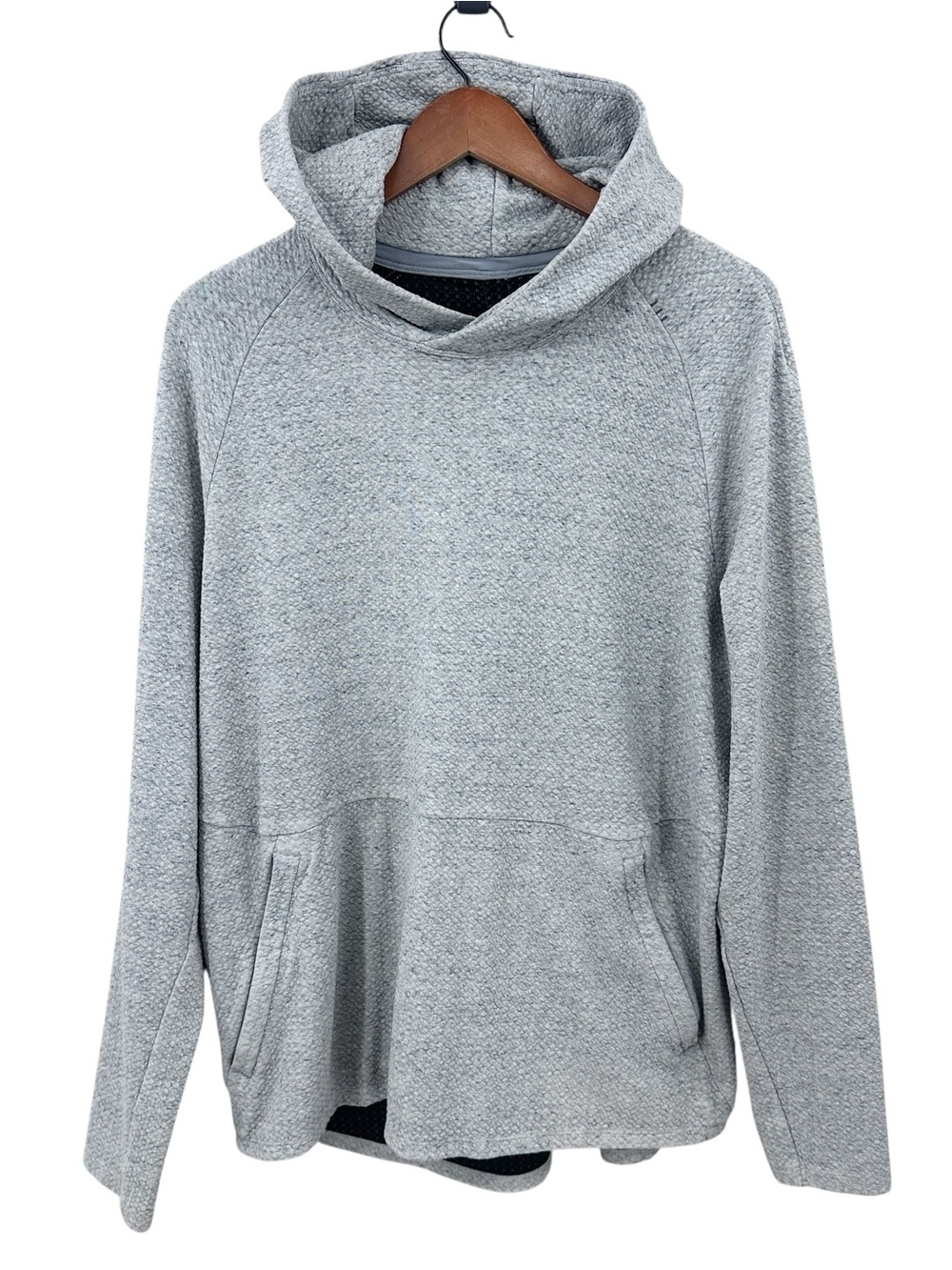 LULULEMON Hoodie Sweatshirt Textured Stryker Gray